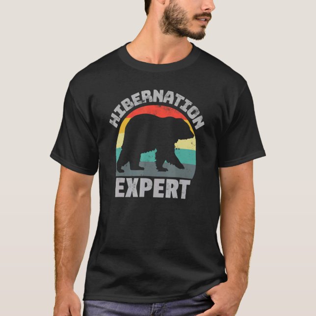 Höftbältesexperten Vinter Retro Bear T Shirt (Framsida)