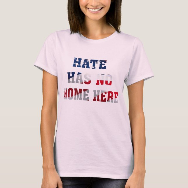 höfthat har ingen för fredenhet för hem här design tee shirt (Framsida)