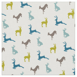 Höfthjortmönster i Retro färger Tyg