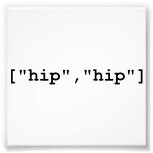 Höfthöft Hooray som programmerar samling Fototryck