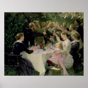 Höfthöft Hurrah! Konstnärers party på Skagen, 1888 Poster