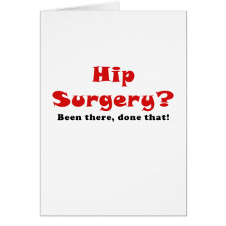 Höftkirurgi där gjort det hälsningskort