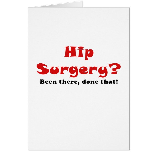 Höftkirurgi där gjort det hälsningskort (Framsidan)