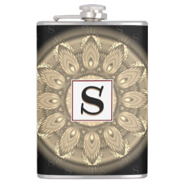 Höftkolv av vinylinslagen anpassningsbar sepia psy fickplunta