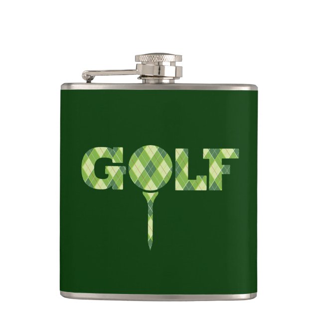 Höftkolv med Golf-logotyp-grönt Fickplunta (Framsidan)