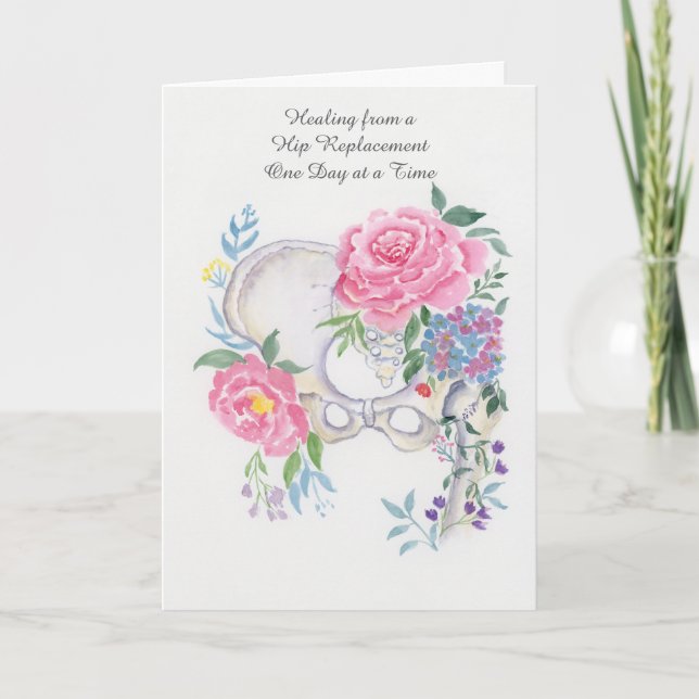 Höftledsplastik Återhämtning Blommig Höftben Läkni Kort (Framsida)