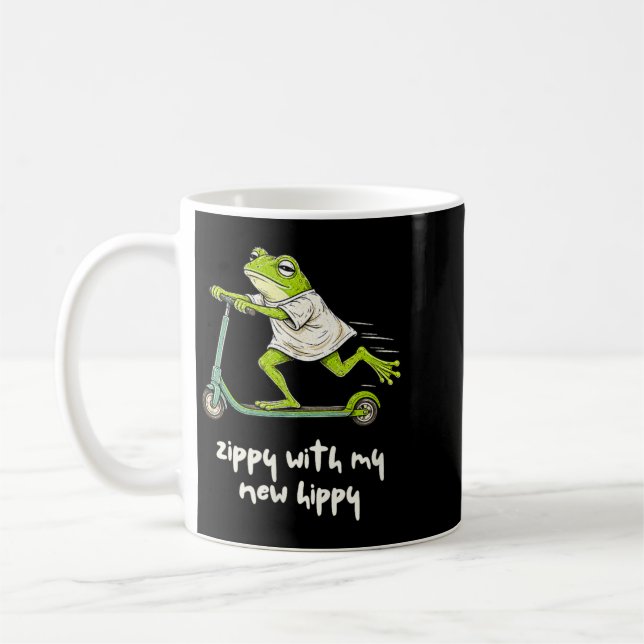 Höftledsproteskirurgi Groda Zippy Med Nya Hippy Kaffemugg (Vänster)