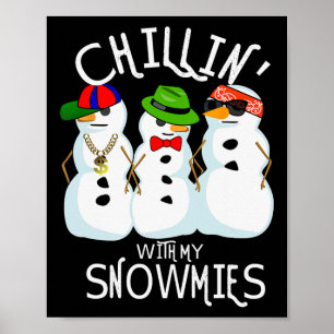 Höftmusikjulen Snögubbe med min sn-Skutt med min s Poster