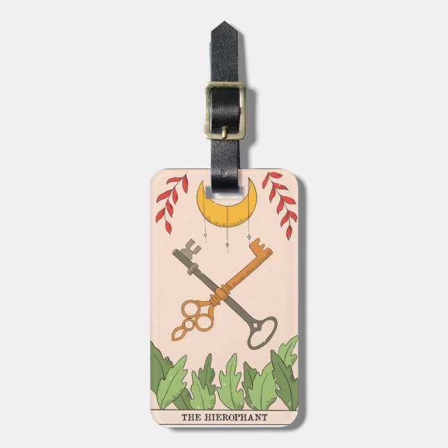 Höftofant större arcana-tarotkort måne bagagebricka (Vertikal Framsida)