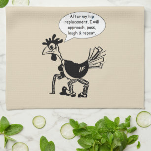 Höftutbyteskirurgi - roligt citationstecken kökshandduk
