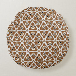 Hög av bajset Emoji Rund Kudde