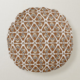 Hög av bajset Emoji Rund Kudde