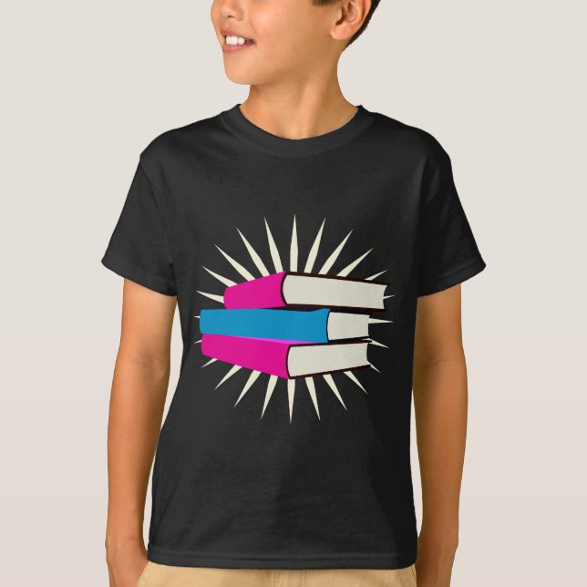Hög av bokar t-shirt (Framsida)