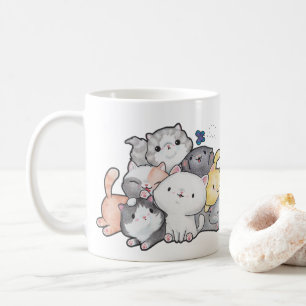 Hög av kattungar kaffemugg