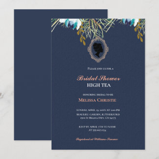 hög eftermiddagste gardenparty, vacker mjuk pastel inbjudningar