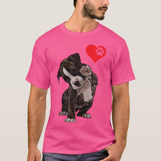 Hög Fem Hjärt Bulldog Pupp Jag Älskar Boxer Hund Ä T Shirt