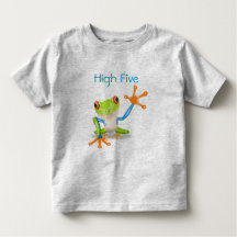 Hög fem Orangar och blå snål Frog Shirt