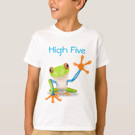 Hög fem Orangar och blå snål Frog Shirt Tee Shirt