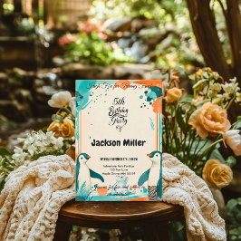 Hög femtonde födelsedag, kalk och Orange, Polar Inbjudningar