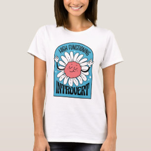 Hög funktionalitet Invertera Retro-blomma T Shirt