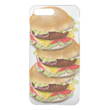 Hög hamburgare eller cheeseburgare