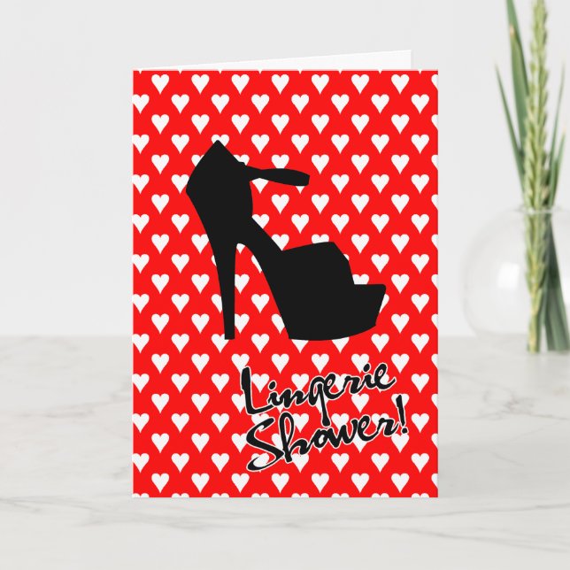 HÖG HEEL STAR - PUMP IT UP LINGERIE SHOWER INBJUDAN (Framsida)