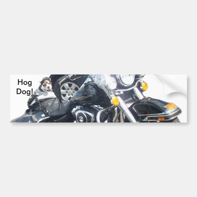 Hog Hund Bumper Sticker Bildekal (Framsidan)