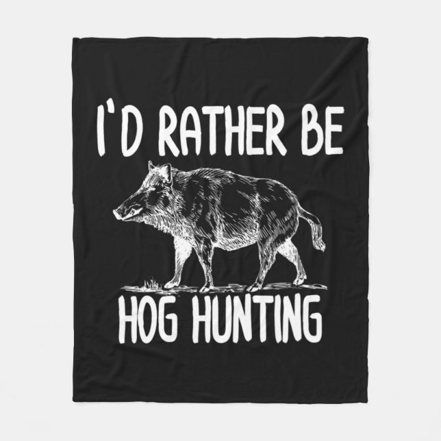 Hog Hunter Boar Hunting Outdoor Roligt Fleecefilt (Framsidan)