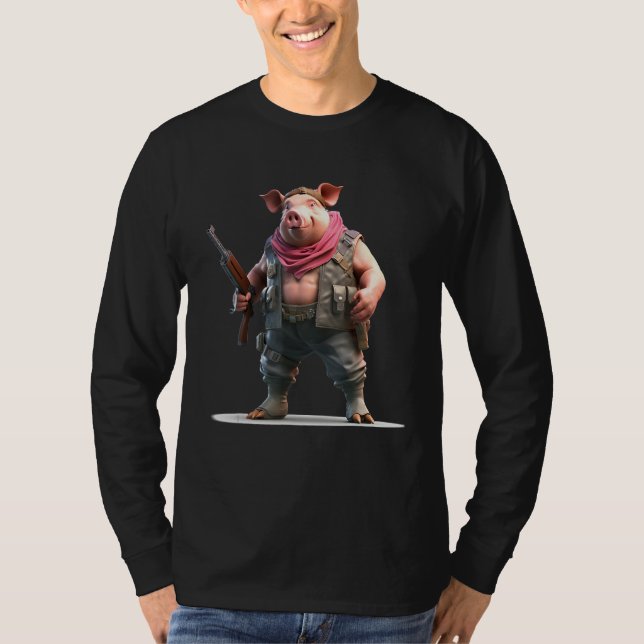 Hog Hunting Adventure for Boar Hunter and Boar Hun T Shirt (Framsida)