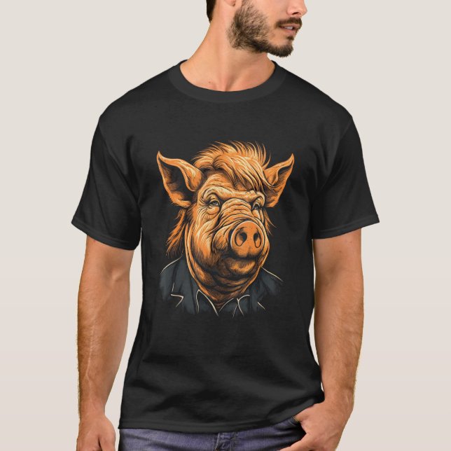 Hog Hunting Adventure for Boar Hunter and Boar Hun T Shirt (Framsida)