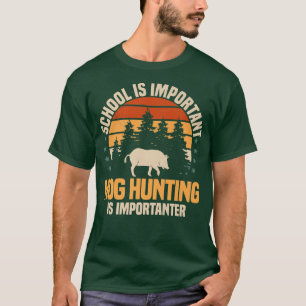 Hog Hunting Boar Feral Gris Hunter Huntsman Premiu T Shirt