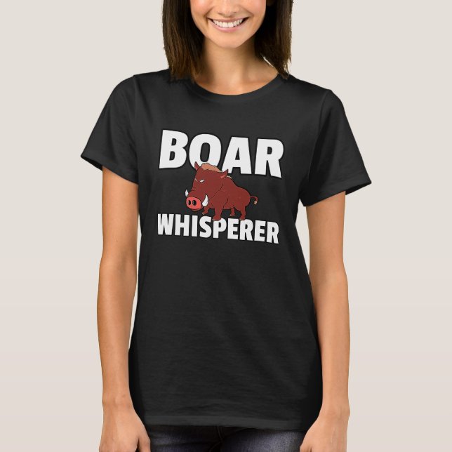 Hog Hunting Boar Hunter T Shirt (Framsida)
