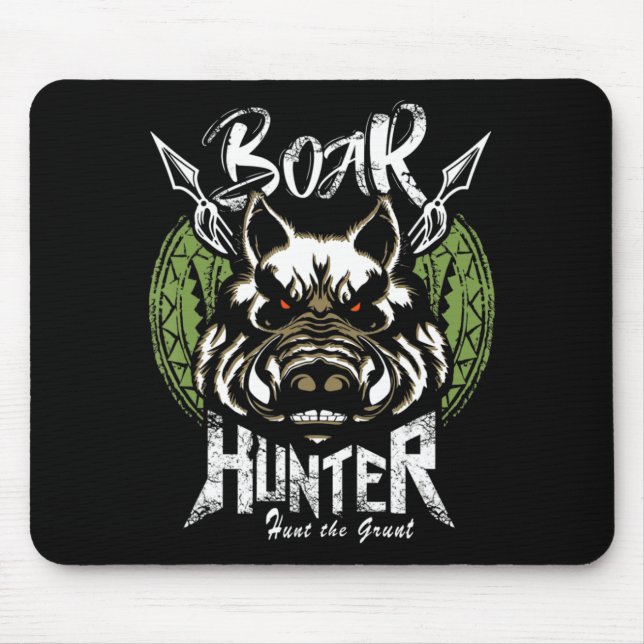 Hog Hunting Roligt Boar Hunter Gift Musmatta (Framsidan)