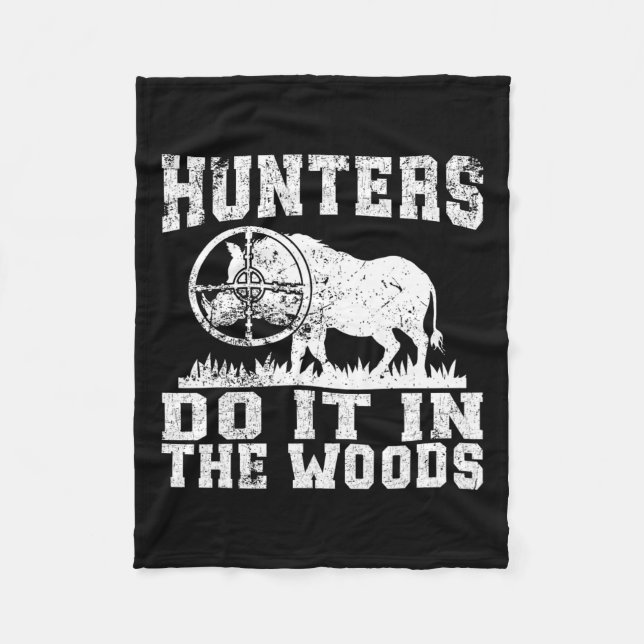 Hog Hunting Vild Hog Boar Feral Gris Hunter Huntsm Fleecefilt (Framsidan)