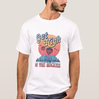 Hög i Rockies Vintage nationalpark Sten T Shirt