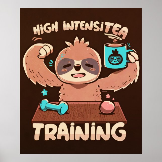 Hög IntensiTEA-träningstid Poster (Framsidan)