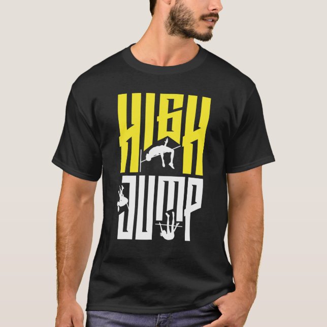Hög jump-Jumper-spår och Fält T Shirt (Framsida)