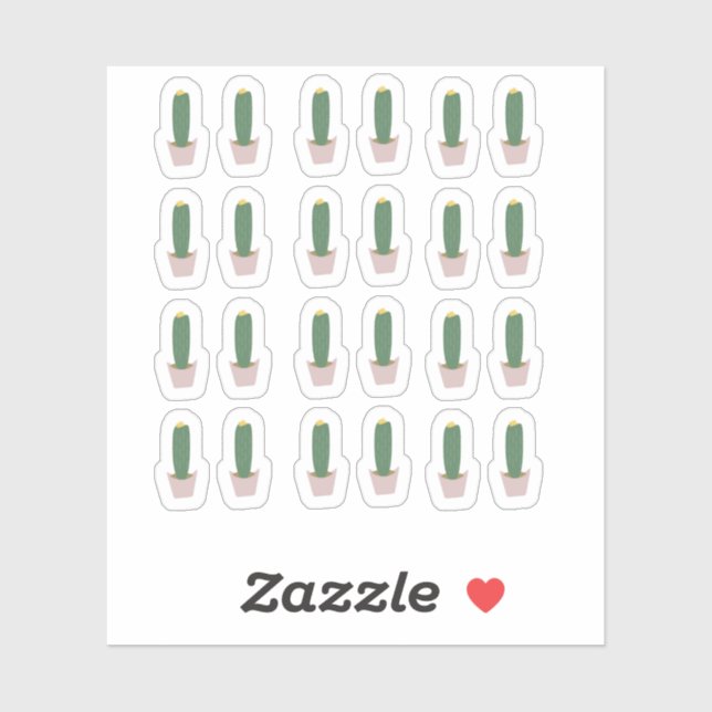 Hög kaktus krukväxt botanisk kaktus öken dekal (Ark)