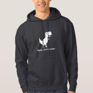 Hög kantlinje mot Social - Introvert Hoodie