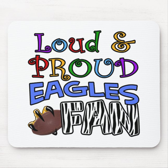 Hög ljudande Eagles-fan Musmatta (Framsidan)