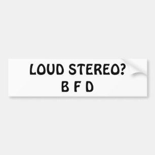 Hög ljudnivå? B F D Bildekal