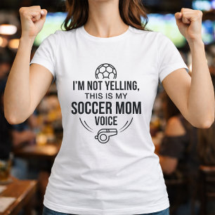 Hög ljudnivå Fotbollsmamma Typsnitt T Shirt