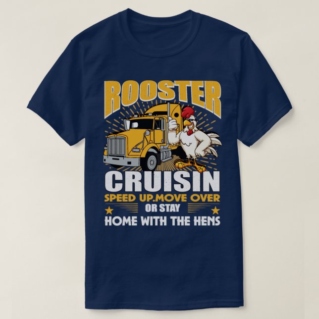 Hög marschhastighet i tupp, flytta över eller stan t shirt (Design framsida)