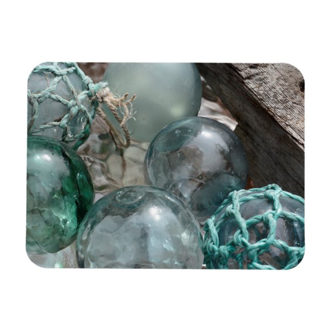 Hög med glasfiskebuoyar magnet (Horisontell)