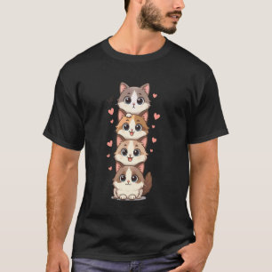 Hög med kattungar Roliga söta ragdoll-katter Hög T Shirt