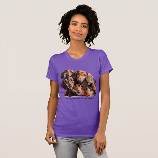 Hög med wienerhund T-shirt (Hel framsida)