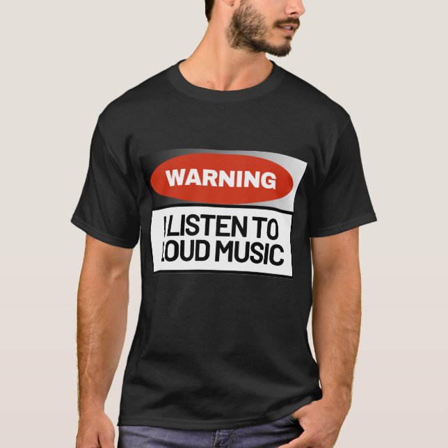 Hög musik älskare t-shirt (Framsida)