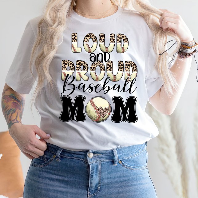 Hög och basebollmamma, baseboll-t-shirt t shirt (Skapare uppladdad)
