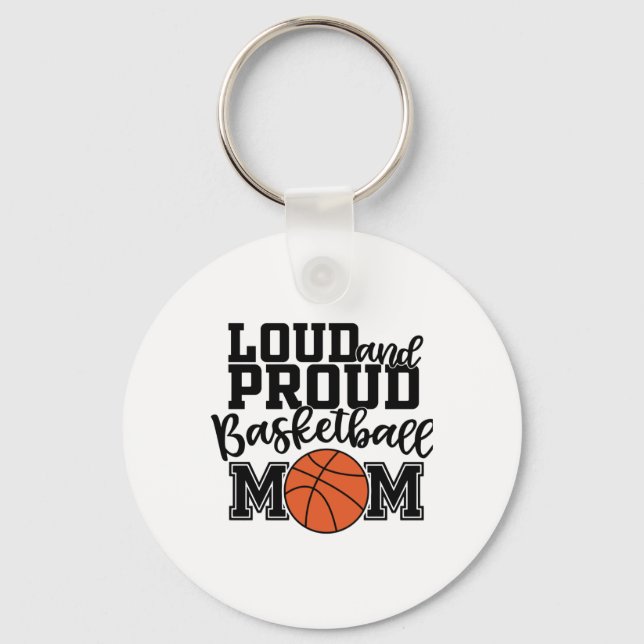 Hög och stolt basketmamma  nyckelring (Framsida)