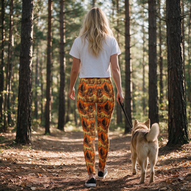Hög öken terräng Bigfoot mönster Leggings (Skapare uppladdad)